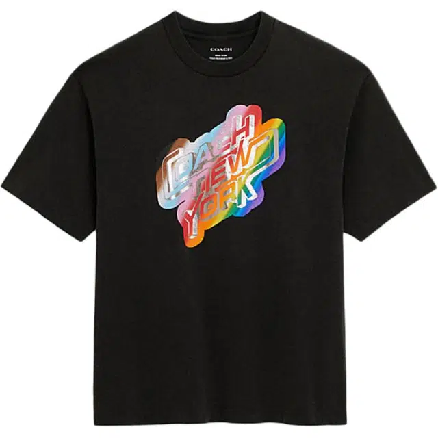 COACH Rainbow Logo T-Shirt Black