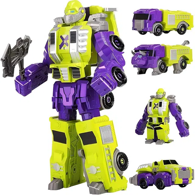 蒙柯 金刚机器人变形 磁力机甲 拼装模型玩具