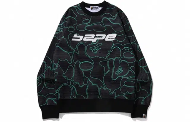 BAPE Text Code Camo Crewneck