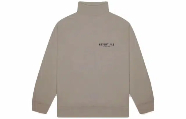 Fear of God Essentials Sage Mock Neck Sweatshirt Taupe