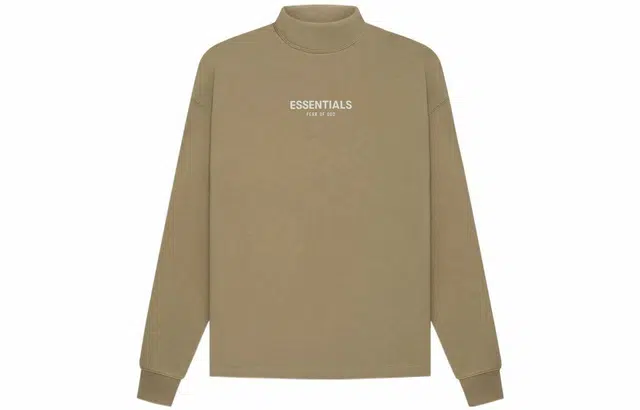 Fear of God Essentials SS22 Relaxed Mockneck Oak Logo
