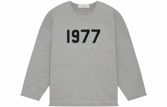 Fear of God Essentials SS22 Raw edge sweater Dark Oatmeal 1977