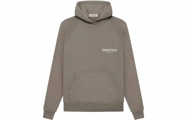Fear of God Essentials SS22 Hoodie Desert Taupe Logo