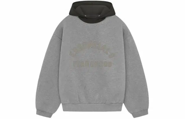 Fear of God Essentials SS24 Nylon Fleece Hoodie Dark Heather Oatmeal