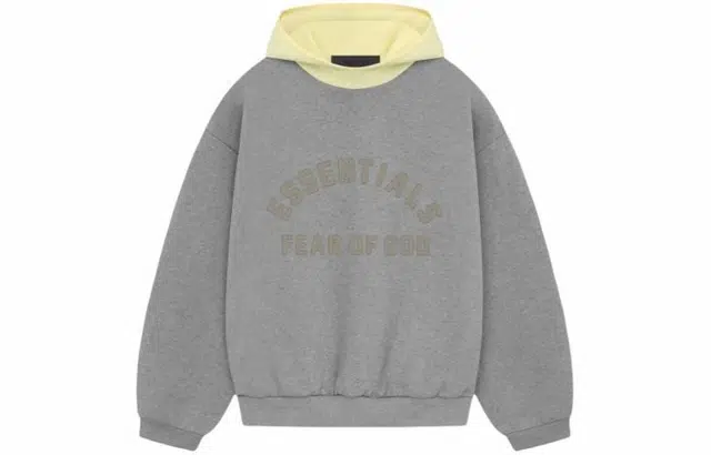 Fear of God Essentials SS24 Fleece Hoodied Hr Garden Yellow