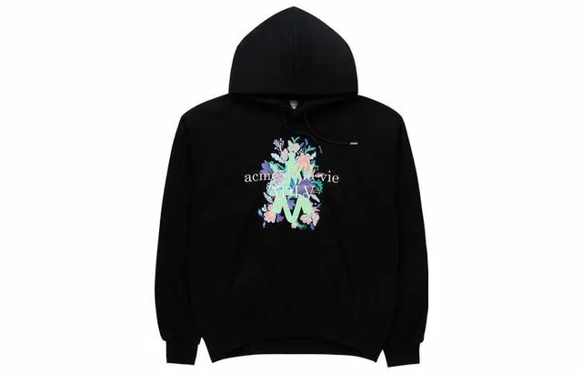 acme de la vieADLV A Logo Emblem Flower Essential Hoodie Black Logo