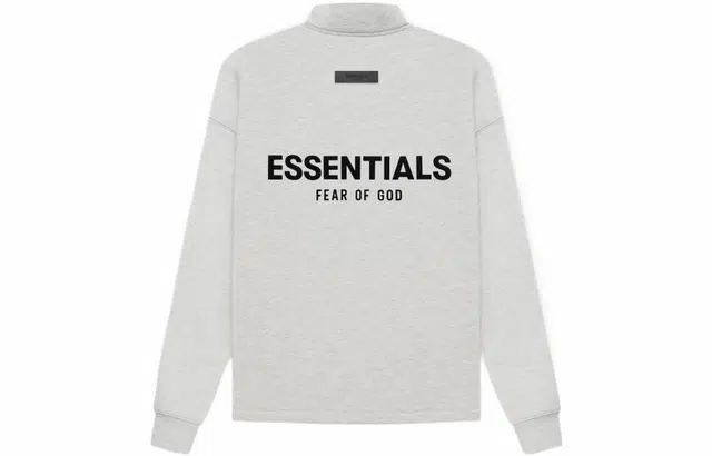 Fear of God Essentials SS22 Relaxed Mockneck Light Oatmeal Logo