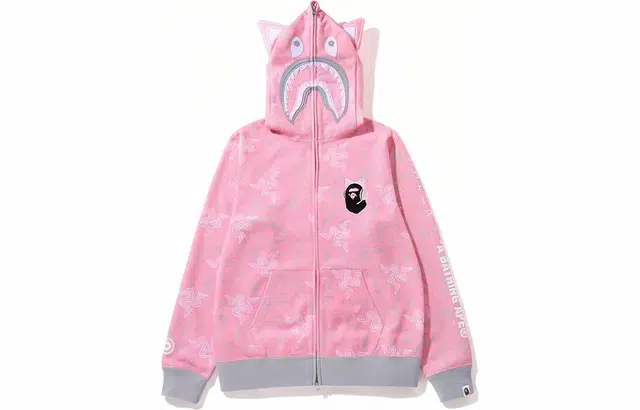 BAPE x Razer Shark Hoodie Pink