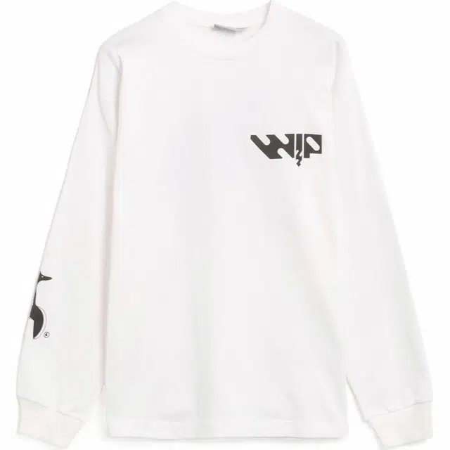 Carhartt WIP Logo Crewneck Long Sleeve White