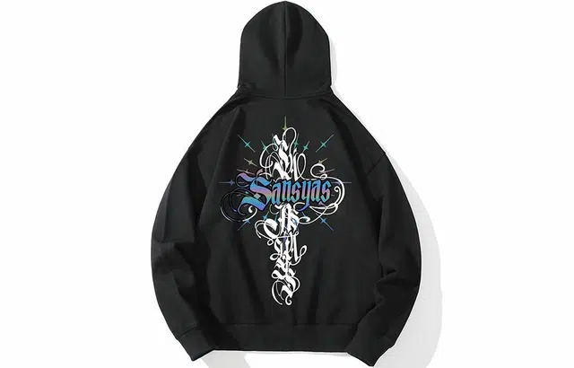 木村三社 救赎系列 燕归来印花宽松连帽卫衣 男女同款