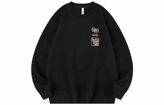 乔丹 字母圆领休闲运动卫衣 男款 黑色