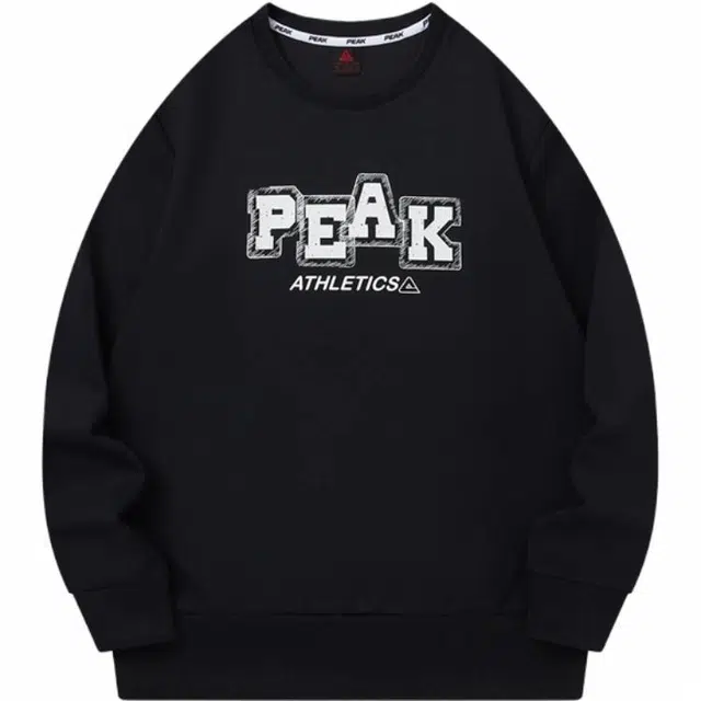 匹克 综合运动系列 圆领透气百搭休闲运动卫衣 男女同款 黑色