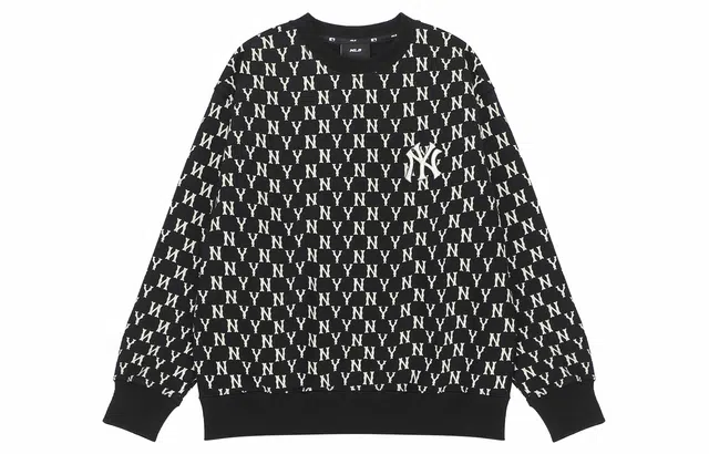 MLB Logo Crewneck Sweatshirt Black