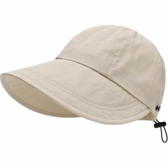 优莲茵 简约纯色全顶遮阳帽 春夏户外 大头围可调节 舒适透气轻便太阳帽 聚酯纤维 防晒帽 女款