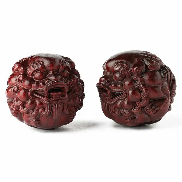三檀小舍 国潮新中式 转运招财钱多多 霸气文玩盘玩 血檀 把件 男女同款情侣款 血檀