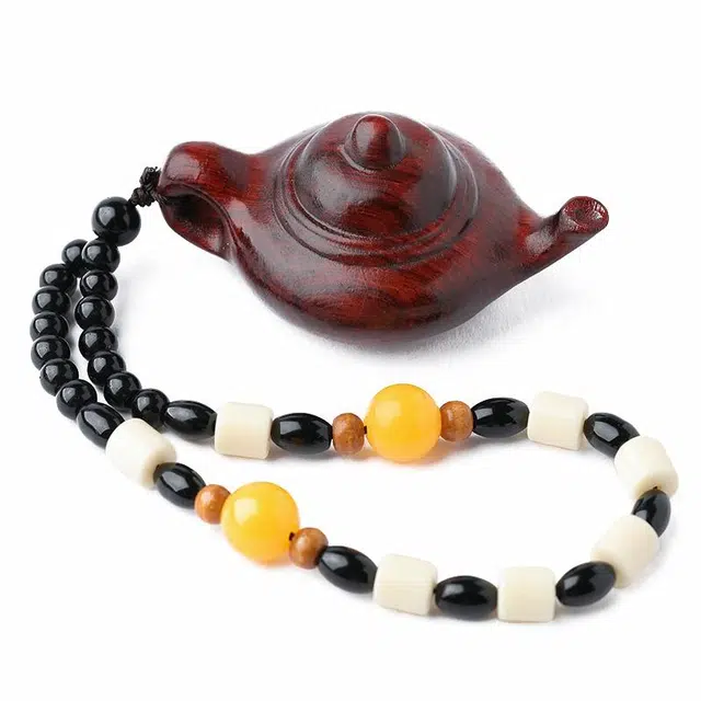 三檀小舍 国风国潮 创意把把壶 随身携带盘玩 工艺摆件文玩 木作 把件 男女同款情侣款 血檀