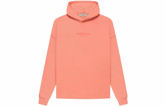 Fear of God Essentials FW22 Coral Relaxed Hoodie Logo