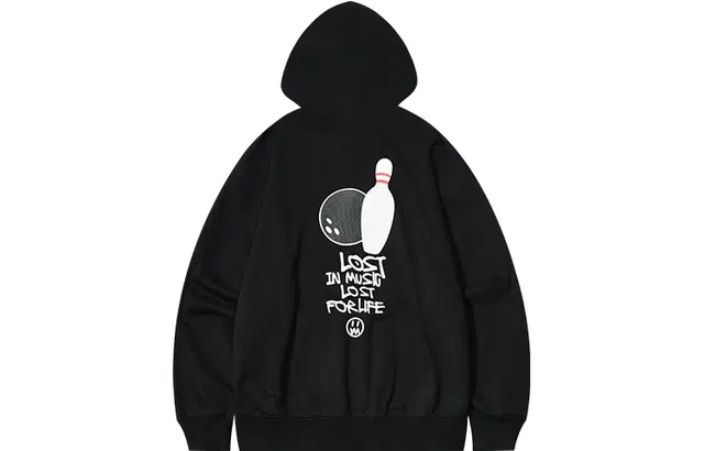 BEASTER Bowling Letter Print Hoodie