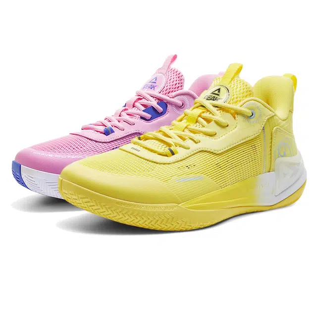 匹克 态极游侠 舒适时尚 百搭 减震防滑耐磨 低帮 篮球鞋 男款 黄粉鸳鸯