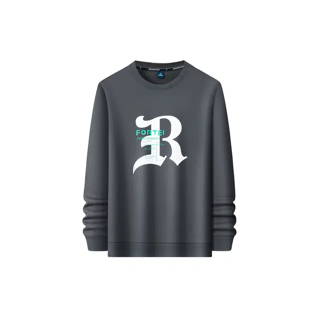 富铤 字母印花舒适保暖宽松休闲长袖卫衣 男款