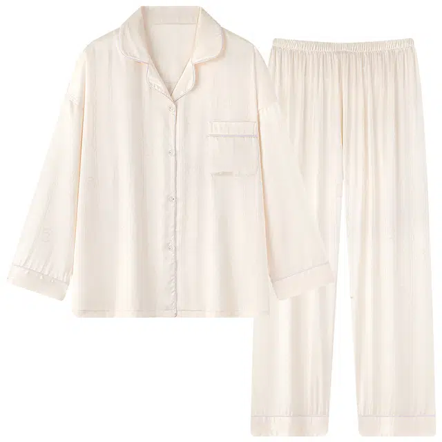 俏韵 高级感简约凉感可外穿家居服睡衣套装 女款 杏色