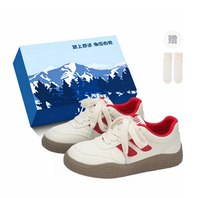 小鹿米利 合成革 百搭 简约 潮流 防滑耐磨透气 低帮 板鞋 女