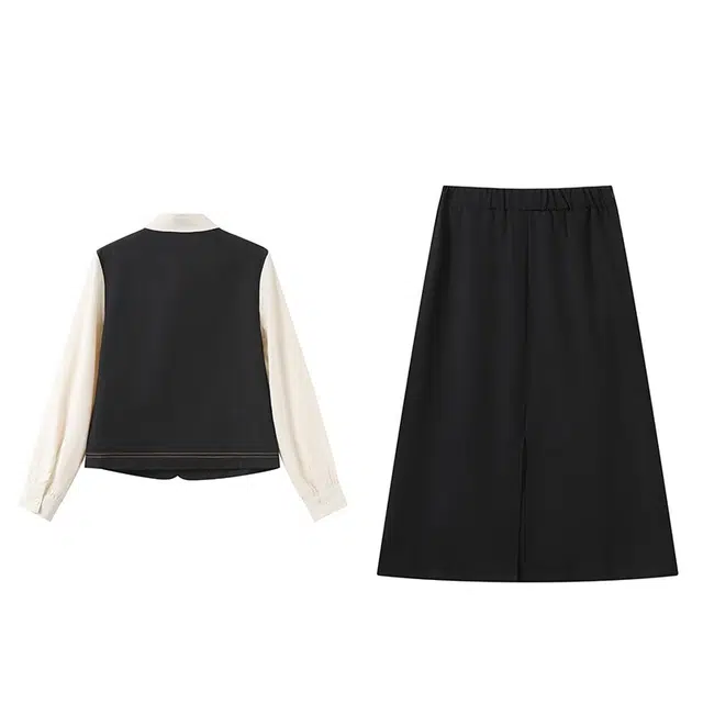 古莲菲 时尚百搭上衣宽松气质长裙裙装套装 女款