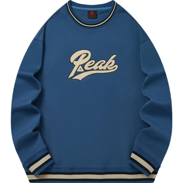 匹克 篮球文化系列 运动休闲长袖卫衣套头打底衫 男款 深蓝灰