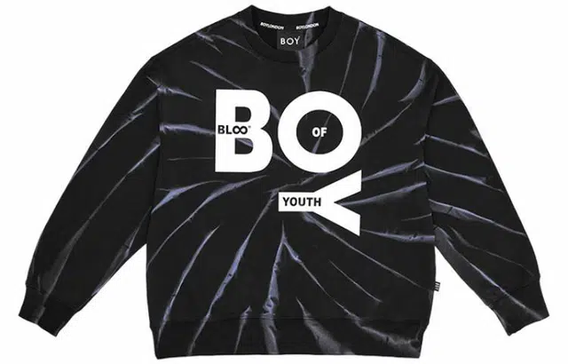 Boy London FW22 Spiral Tie-Dye Logo Pullover