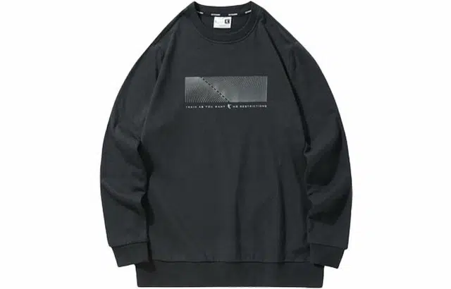 乔丹 图案字母印花圆领长袖卫衣 男款 铁灰色