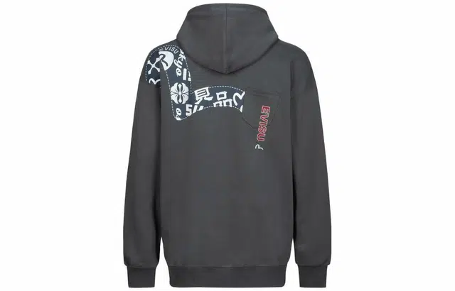 EVISU FW23 Seagull Hoodie Gray