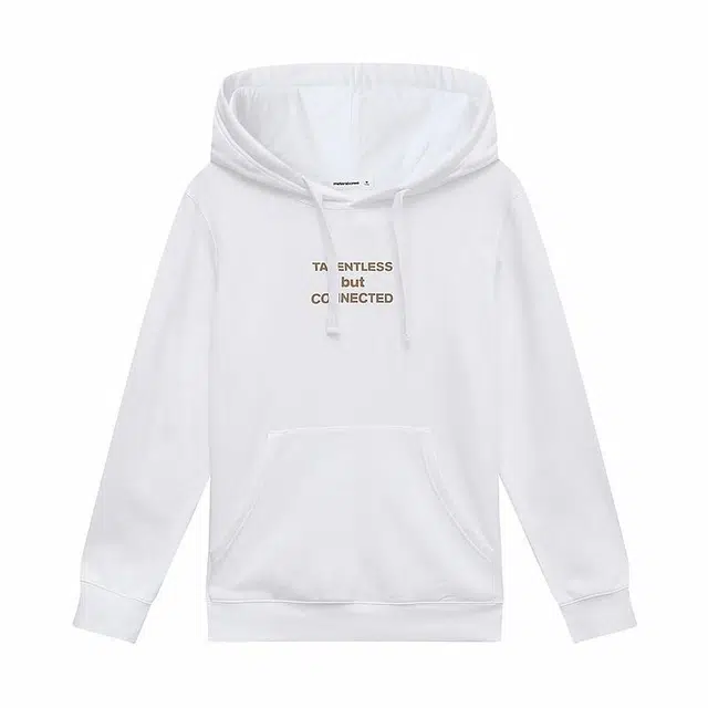 美特斯邦威 字母印花连帽套头宽松长袖卫衣 男款