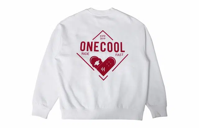 Ollieskate Crewneck Heart Sweatshirt White