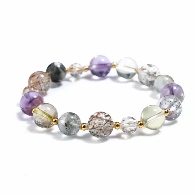 【聚缘·超七】 眰恦 全属暴力吸金 旺桃花设计巴西 佳偶天成钱来#好运天然 多色水晶 手串 男女同款情侣款