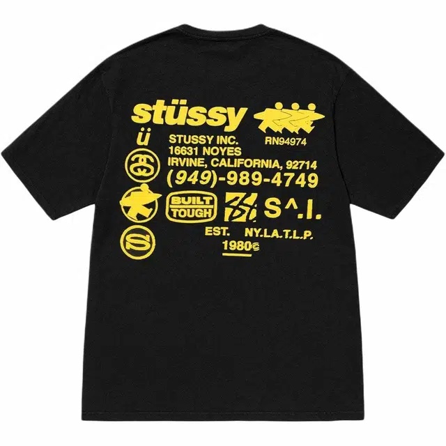 Stussy FW24 DNA TEE PIGMENT DYED logoT
