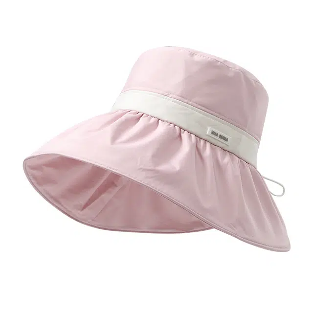南极人 渔夫帽子夏季遮脸防紫外线韩版环绕式大檐显脸小遮阳帽户外出游海边沙滩度假太阳帽 轻薄 防晒帽 女款