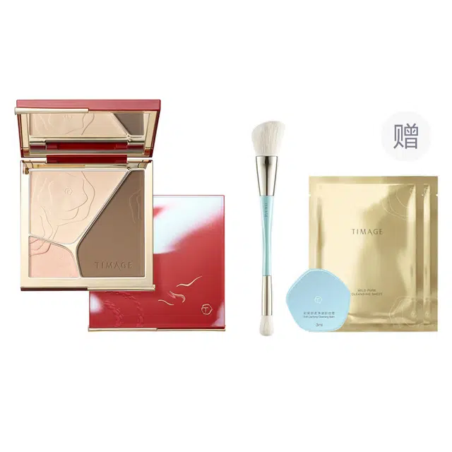 彩棠 蛇年限定高光修容一体盘 修饰肤色修饰轮廓 三色哑光珠光提亮脸部