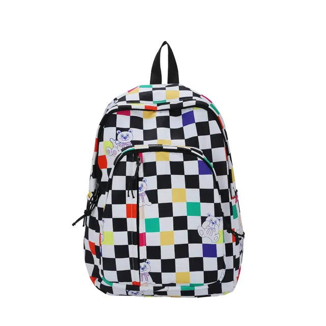 恒源祥 方格潮流初中高中生 牛津布 书包背包双肩包 男女同款情侣款 多色