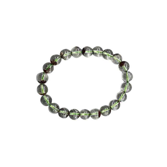 迈奇的礼物 好运自然聚宝盆半盆天然 绿幽灵 手串 男女同款情侣款