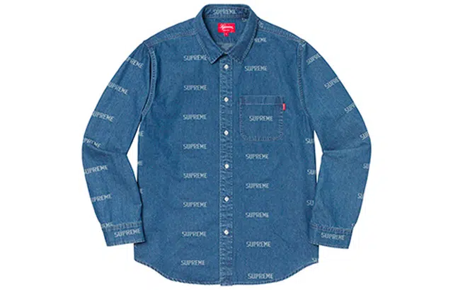 Supreme SS19 Logo Denim Shirt