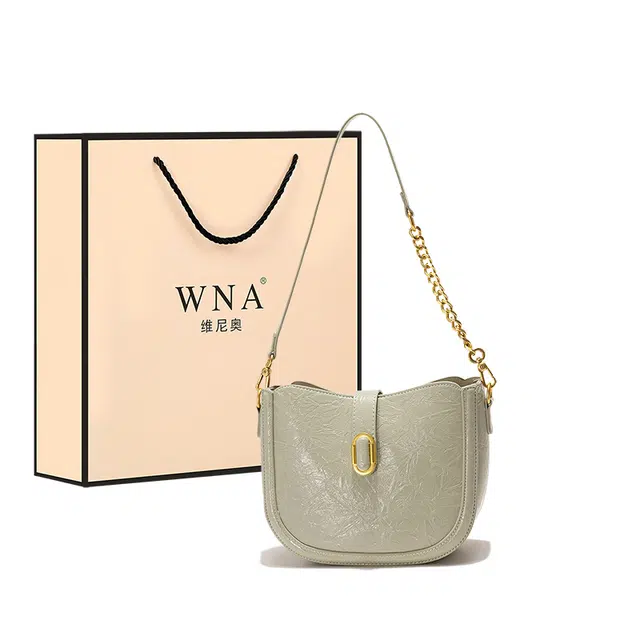 维尼奥 品牌小众设计感春夏清新温柔腋下包高颜值潮流气质百搭休闲通勤女包时尚复古休闲链条水桶包  合成革 单肩包 常规 女款 多色