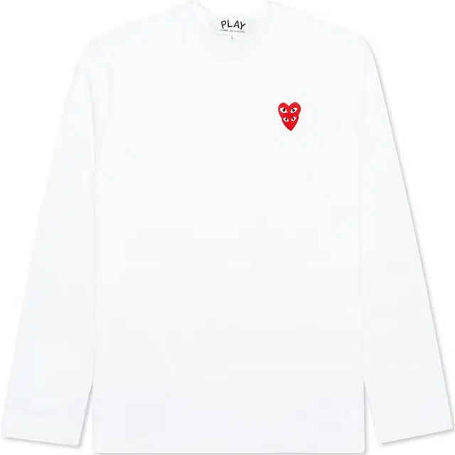 CDG Play Long Sleeve White