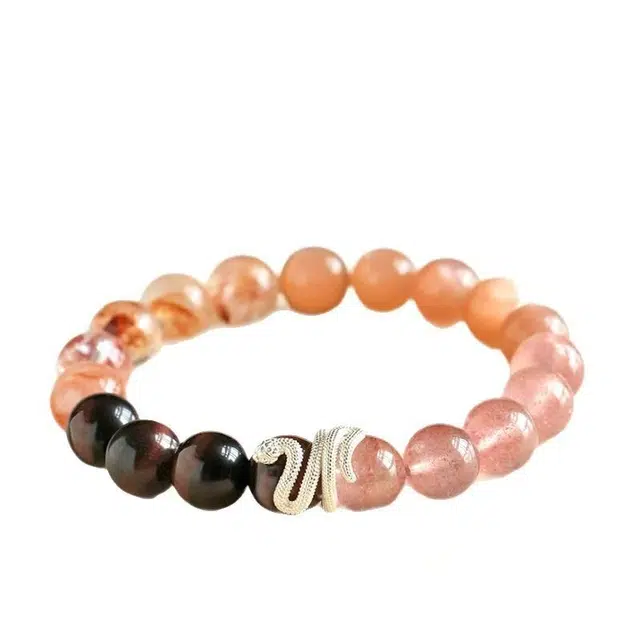 【坠入爱河】 指尖瑰宝 本命年转运珠爱情事业双美满幸福从此具象化魅力无限只此一人#好运天然 草莓晶 手串 男女同款情侣款