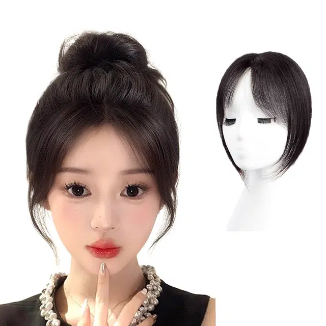 天空树 原生感八字刘海假发片 补发增发量自然前额蓬松高颅顶