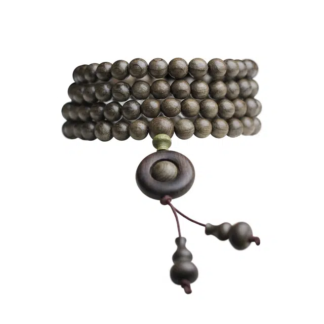 芳缘小傅 小众百搭高品质招财纳福国潮国风好运财源滚滚木作乌木佛珠好运连连诸事顺利单圈渐变文玩#好运 阴沉木 手串 男女同款情侣款