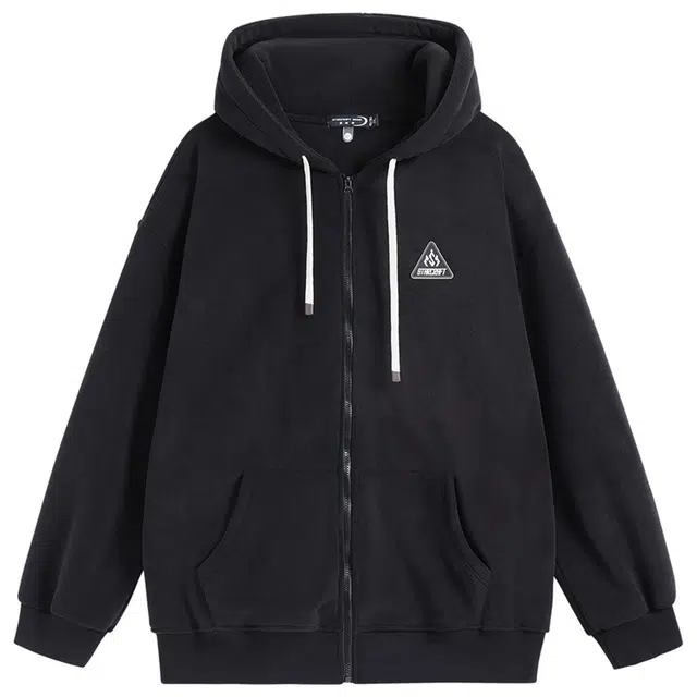 星际者 三角品牌标志休闲宽松开衫连帽卫衣 男女同款