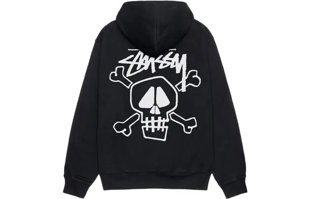 Stussy FW23 SKULL BONES HOODIE PIGMENT DYED