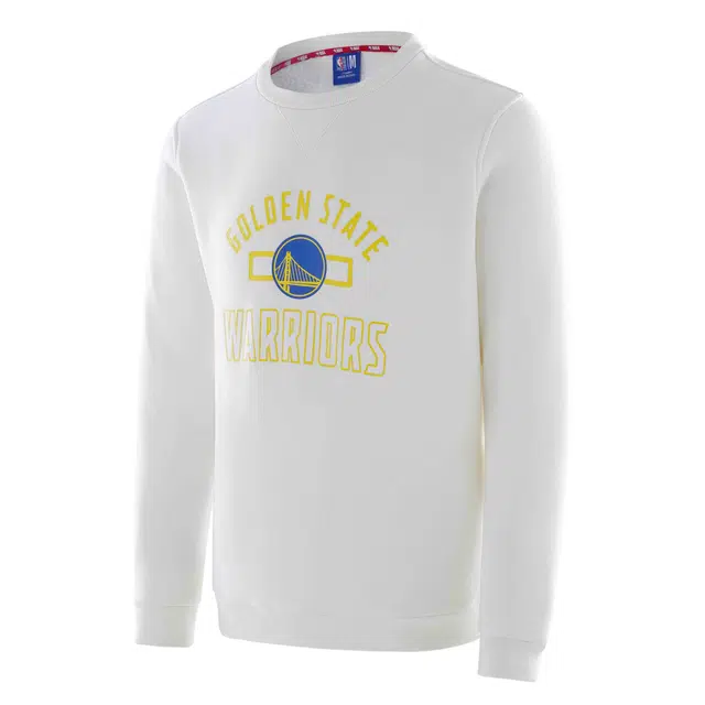 NBA Warriors Logo Crewneck Sweatshirt White