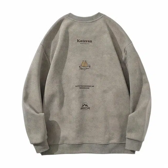 大白鲨 圆领宽松印花休闲百搭打底衫潮牌卫衣 男款