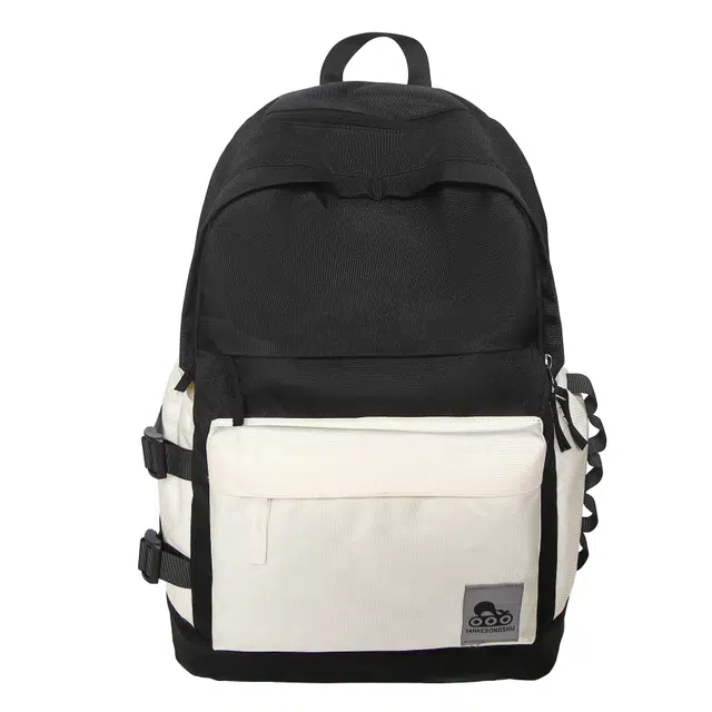 德力熊 时尚撞色轻便百搭 尼龙 双肩包 男女同款情侣款 黑色\灰色\粉色\绿色